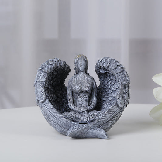 Creative New Product Western Religious Prayer Goddess Guardian Angel Home Decor dealsniper-net Grey