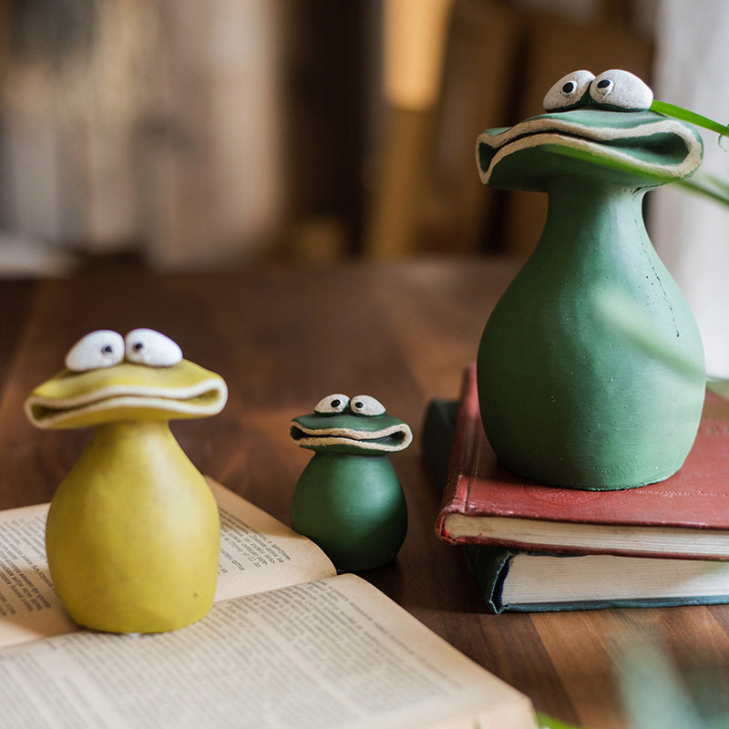 Gua's Family Of Three Ornaments Frog Animal Creative