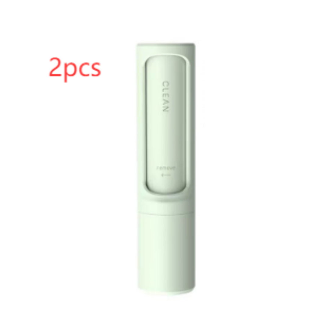 2-1 Reusable Pet Hair Remover Brush Lint Roller Portable Brush Beauty dealsniper-net Green 2pcs