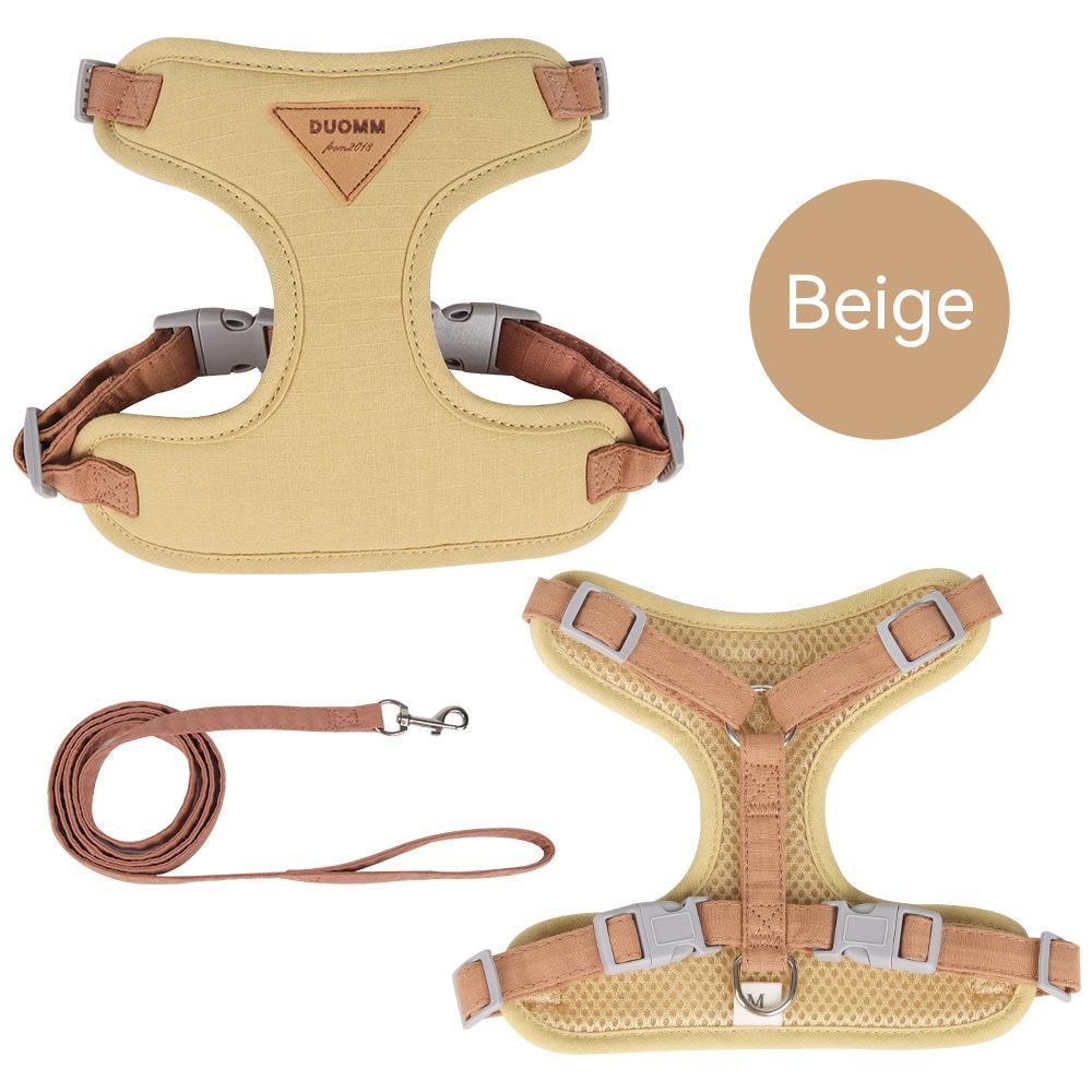 Hot Sale Dog Breast Strap Anti Breaking Loose Pet Harness Pets dealsniper-net Beige L