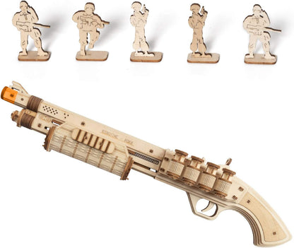 ROKR Wooden Puzzle Gun Toys Model DIY 3D Building Kits For Gifts