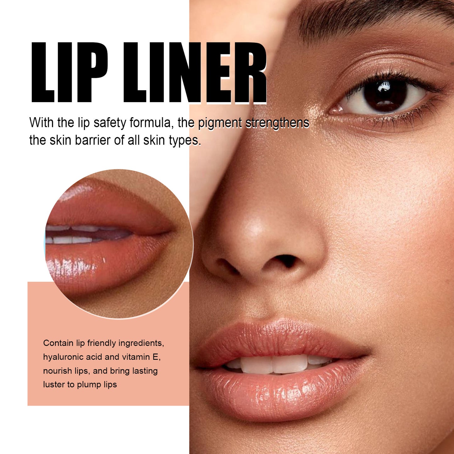 Lip Liner Pen Dark Brown Waterproof Long Lasting Beauty Gym From House
