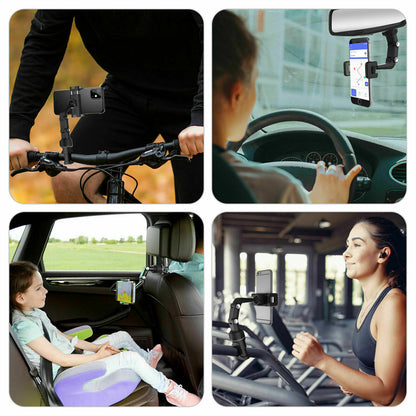 Universal 360 Rotation Car Rear View Mirror Mount Stand GPS Cell Phone Holder US Phones DealSniper.net