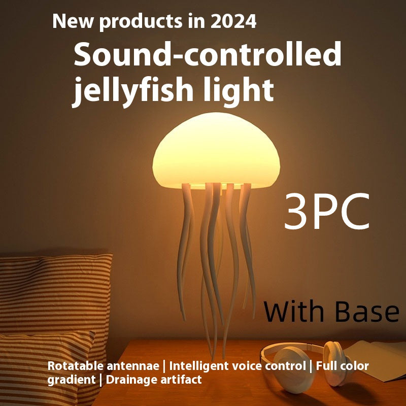 Jellyfish Mood Lamp LED Jellyfish Night Light Portable Home Decor dealsniper-net Hanging With Base 3PCS