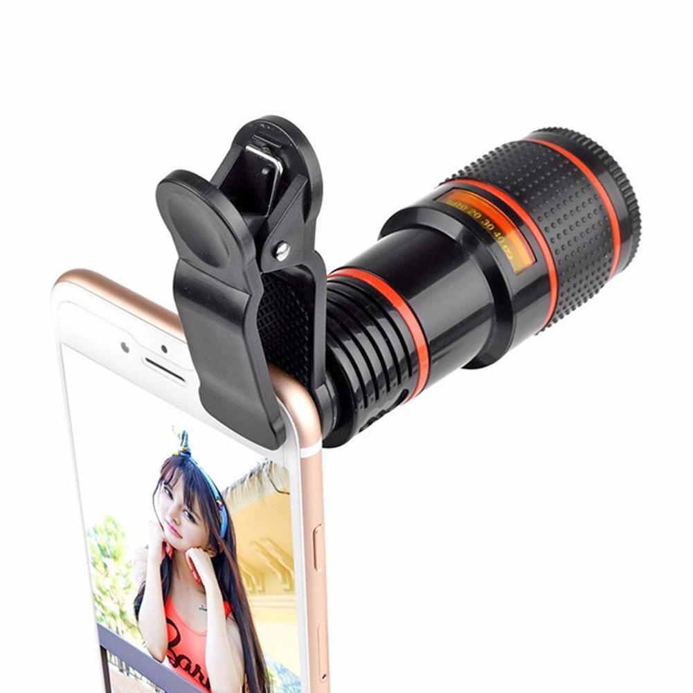 HD 8X Clip On Optical Zoom Telescope Camera Lens For Universal Mobile Cell Phone Phones DealSniper.net