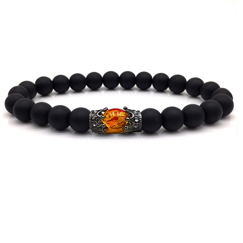 Obsidian Tiger eye White-barked Pine Vintage Bracelet Jewelry Gym From House Frosted