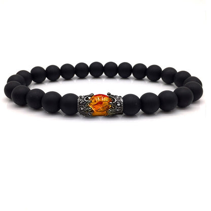 Obsidian Tiger eye White-barked Pine Vintage Bracelet Jewelry Gym From House Frosted
