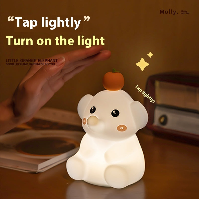 New Elephant Orange Elephant Small Night Lamp Gadgets Gym From House