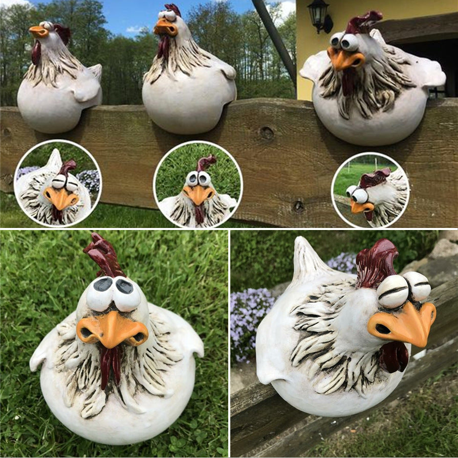 Courtyard Art Decoration Chicken Garden Lawn Statue Side Seat Interior Garden dealsniper-net