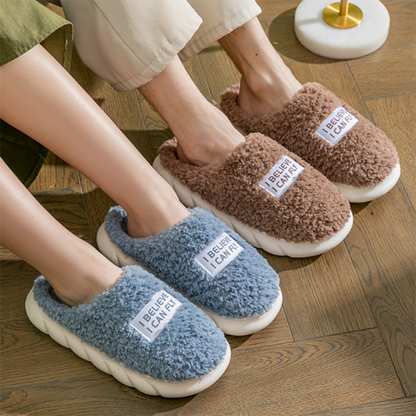 Warm Plush Slippers Home Shoes For Women Couple Winter Slippers Women DealSniper.net