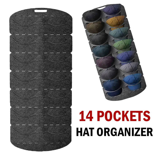 14 Hat Rack Organizer Baseball Holder Storage Cap Hanger Door Wall Stands Hanger Men dealsniper-net Gray