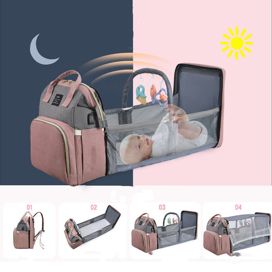 New Mummy Baby Crib Backpack Large Capacity Bag Women