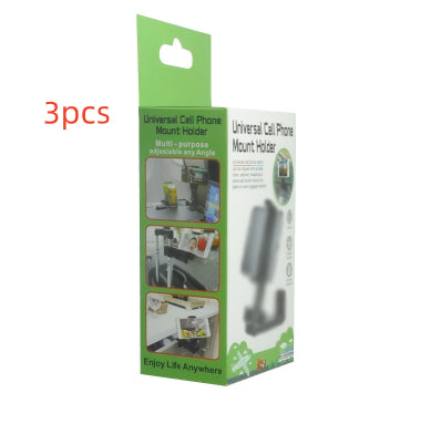 360 Rotary Multifunctional Collapsible Mobile Phone Holder Gadgets Gym From House H22 Black 3pcs