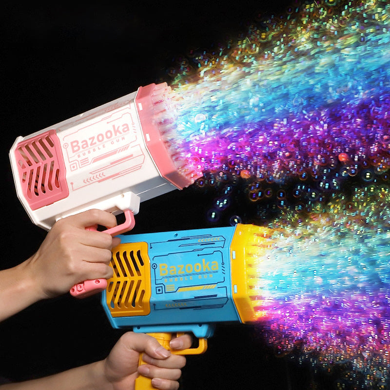 Bubble Gun Rocket 69 Holes Soap Bubbles Machine Gun Shape