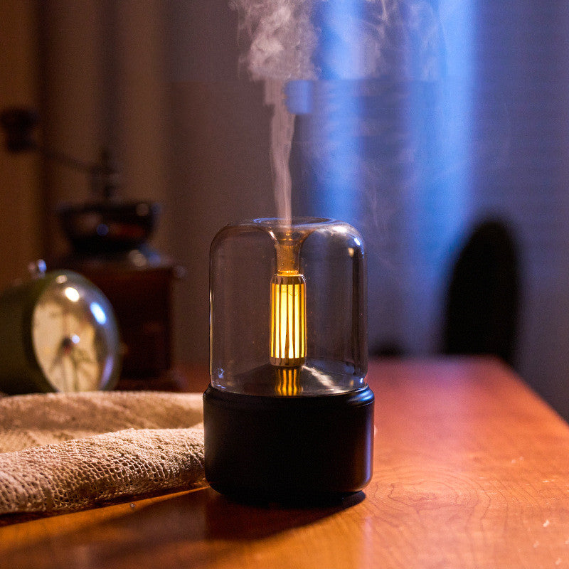 Atmosphere Light Humidifier Candlelight Aroma Diffuser Portable Home Decor DealSniper.net