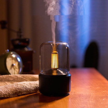 Atmosphere Light Humidifier Candlelight Aroma Diffuser Portable Home Decor DealSniper.net