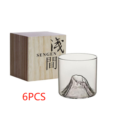 Niche Japanese Whiskey Glass Deals dealsniper-net New Transparent 6pcs