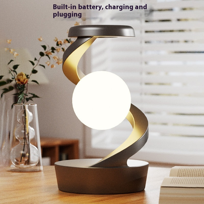 Rotating Moon Desk Lamp With Phone Wireless Charging Sensor Home Decor dealsniper-net