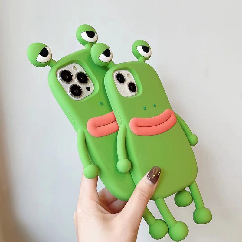 Funny Silicone 3D Frog Phone Case Cover