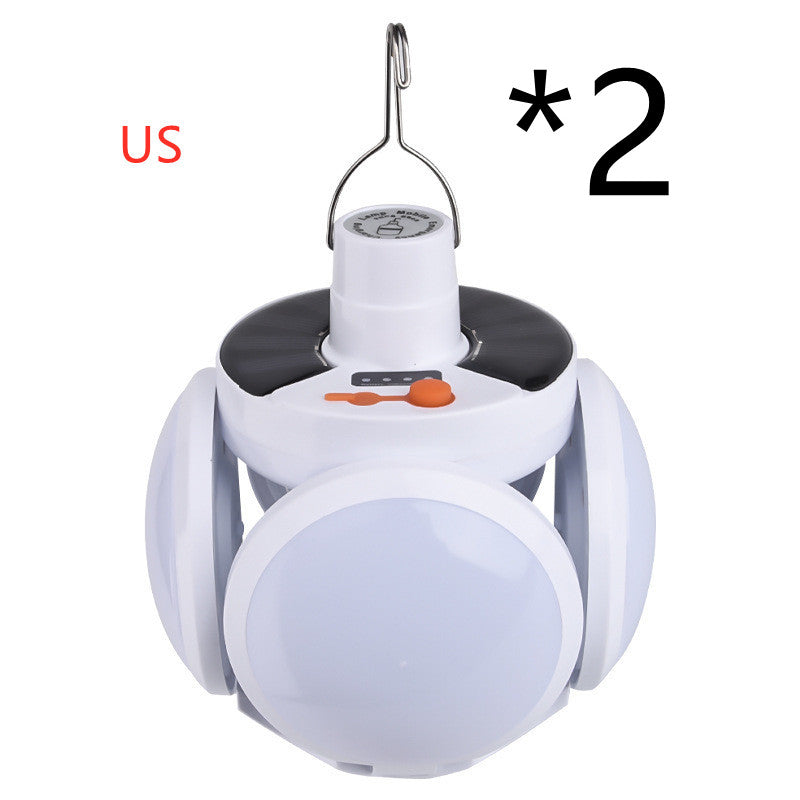 Solar Charging Light LED Power Failure Emergency Bulb Light Electronic DealSniper.net 2pcs White US