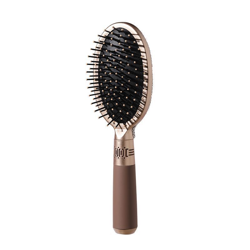 Diamond-encrusted Air Cushion Comb Anti-static Airbag Massage Comb Beauty dealsniper-net Half diamond ellipse