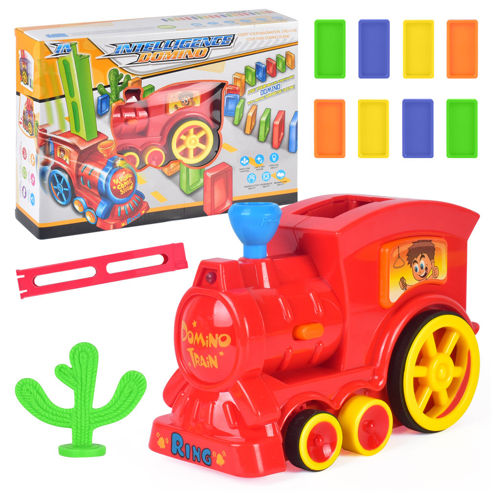 Domino dominoes electric Thomas little train blocks, Puzzle kids toys DealSniper.net Red 60pcs