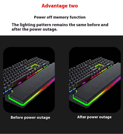 RGB Keyboard Support Wristband High Rebound Electronics dealsniper-net