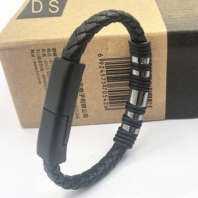 New Creative Bracelet Charging Line Jewelry Gym From House Subblack Android interface 20CM