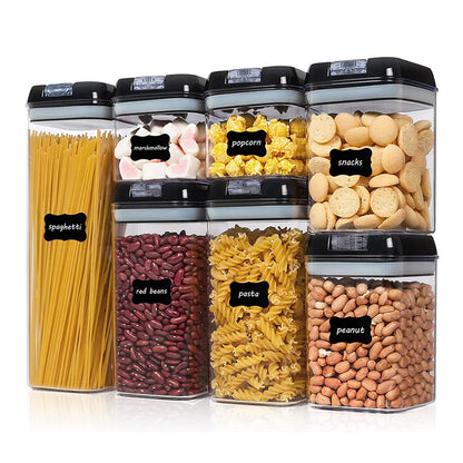 Air-Tight Food Storage Container For Cereals Easy Lock Kitchen dealsniper-net Black