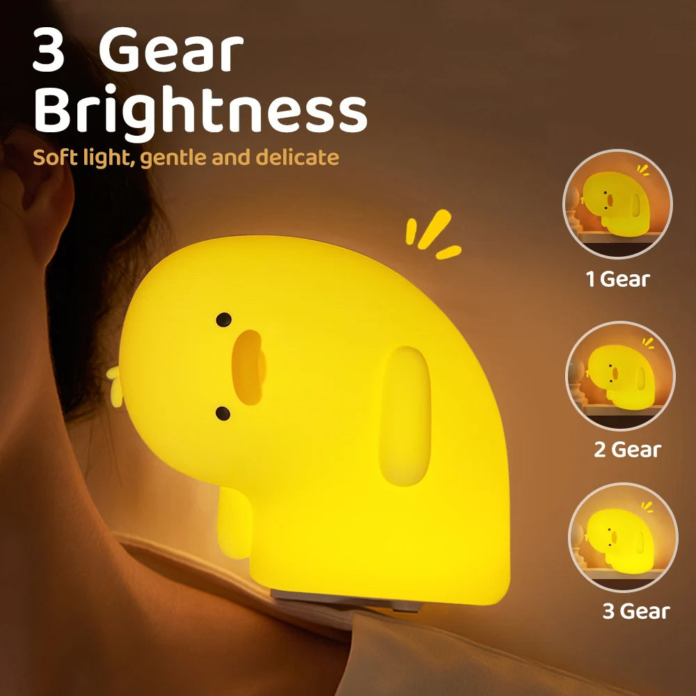 Cute Duck LED Night Light USB Rechargeable Nightlights House DealSniper.net