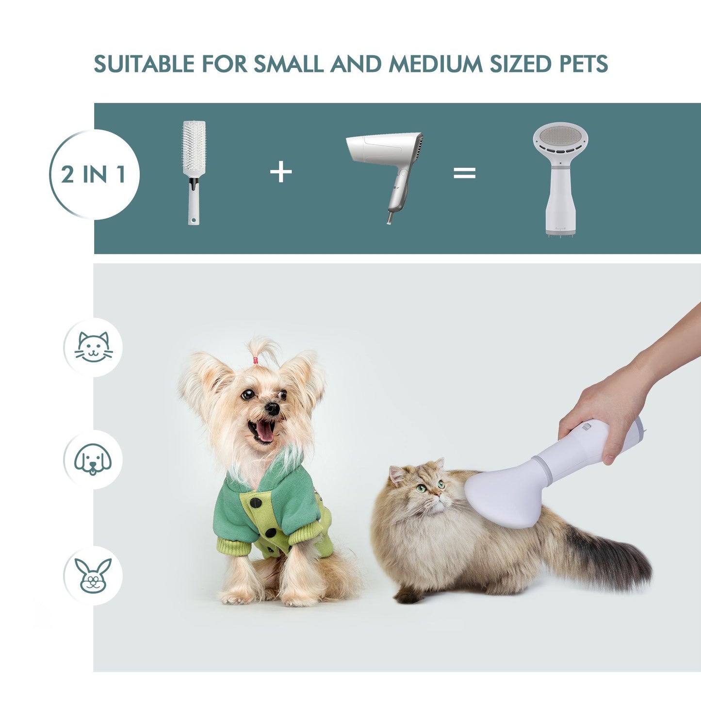 Dadypet Pet Dog Hair Dryer Grooming Dryer Slicker Brush Pets Gym From House