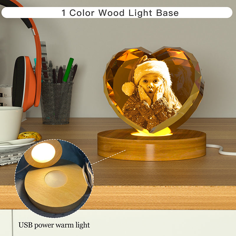 LED Light Base For 3D Crystal Photo Wood Lighted Display Home Decor DealSniper.net