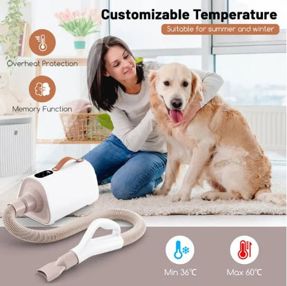 Dog Cat Hair Blower With Negative Ion Temperature Pets DealSniper.net