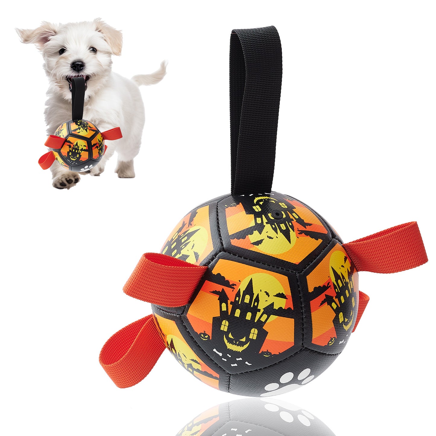 Interactive Dog Toys Dog Soccer Ball With Straps Pets dealsniper-net