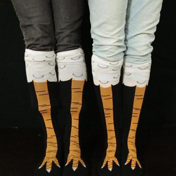 Spring And Autumn Knee Socks Funny Chicken Socks Women DealSniper.net