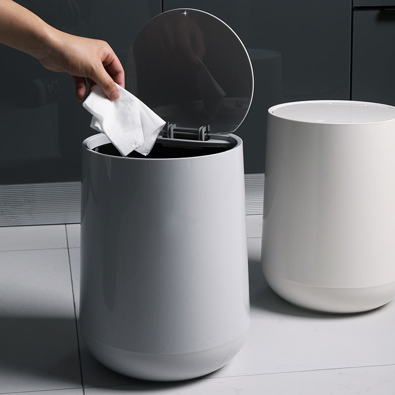 Home Living Room Press Nordic Trash Can Creative Cover House DealSniper.net