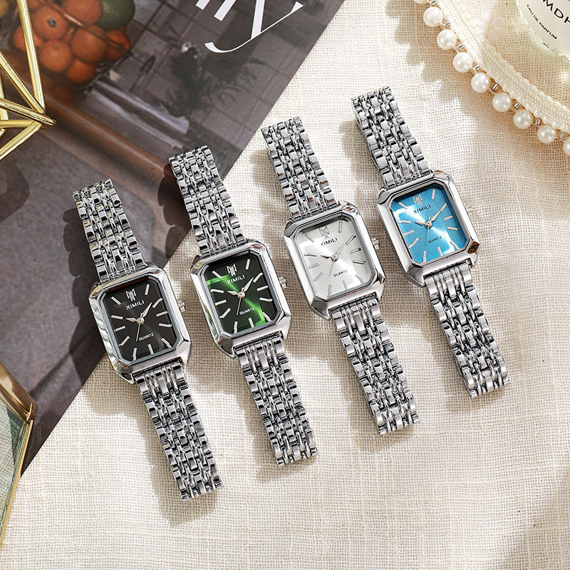 Fashion Simple Square Steel Strap Women's Watch Jewelry DealSniper.net