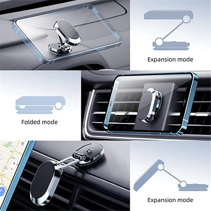Rotate Metal Magnetic Car Phone Holder Foldable Universal Vehicle Gym From House