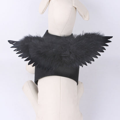 Halloween Angel Wings Pet's Chest-back Dog Pet Costume Pets dealsniper-net Black L