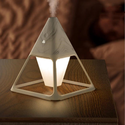 USB Wood Grain Volcanic Pyramid Humidifier House dealsniper-net Marble USB