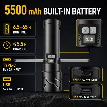Rechargeable White Laser Battery Display Power Bank Outdoor DealSniper.net