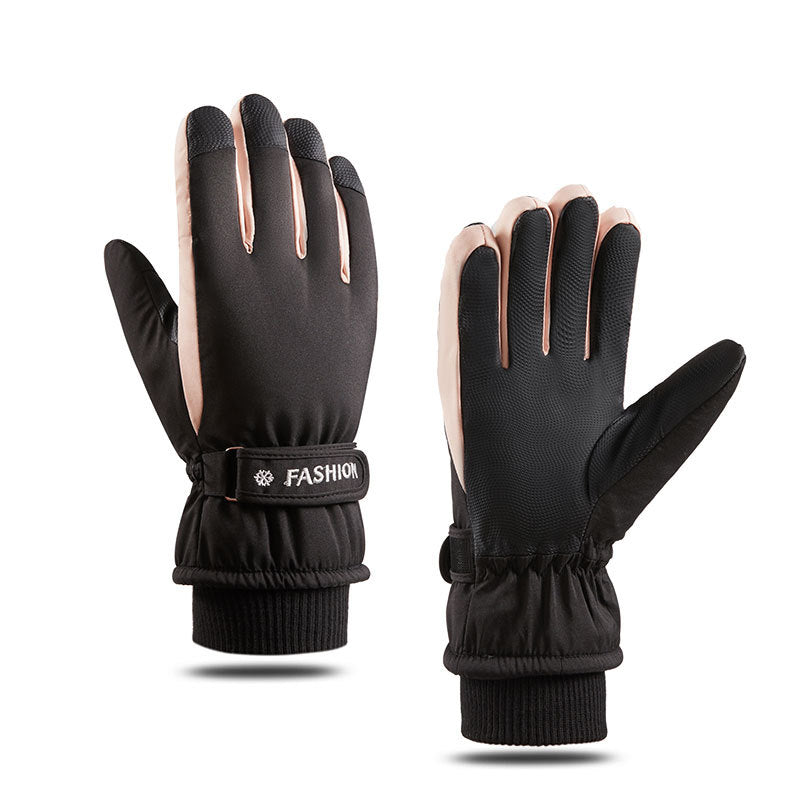 Winter Warm Gloves Men Touch Screen Waterproof Men dealsniper-net Black