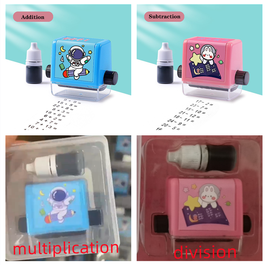 Digital Type Mathematical Operation Stamp Pupils Teacher Kids DealSniper.net Set A