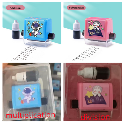 Digital Type Mathematical Operation Stamp Pupils Teacher Kids DealSniper.net Set A