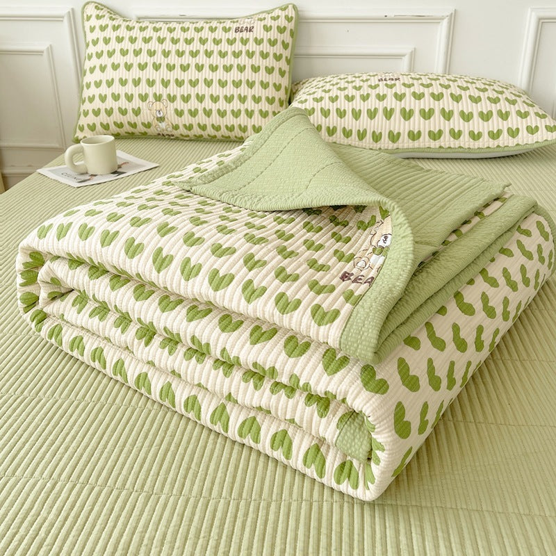 Quilted Bed Cover Three-piece Class A Maternal House DealSniper.net Love Bear 200x230cm Bedspread
