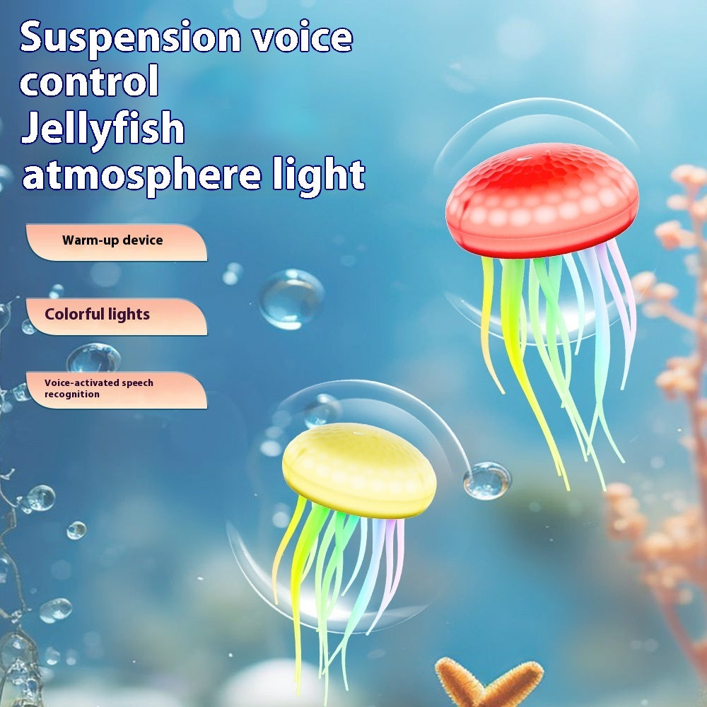 Voice-controlled Swimming Jellyfish Lamp Induction Light Home Decor dealsniper-net