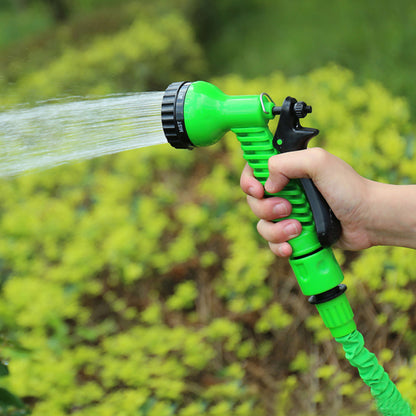 Latex Natural Telescopic Water Hose High Pressure Car Wash Water Gun Garden dealsniper-net