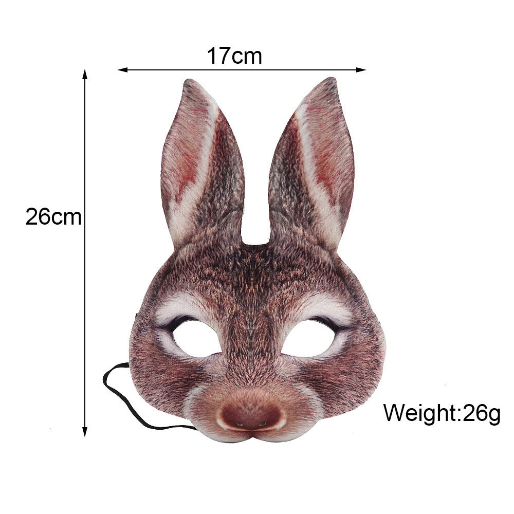 Carnival Party Masquerade EVA Half Face Rabbit Animal Mask Deals DealSniper.net
