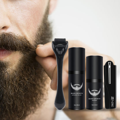 Men's Beard Grooming Kit Beard Roller Cleaning Disinfectant Men dealsniper-net