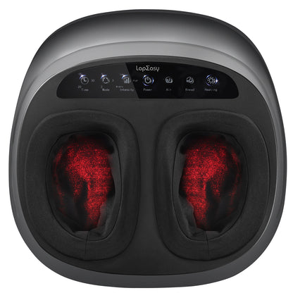 Foot Massager Machine With Heat And Massage Gifts For Men And Women Shiatsu Deep Kneading Electric Feet Massager For Home And Office Use Health DealSniper.net Black